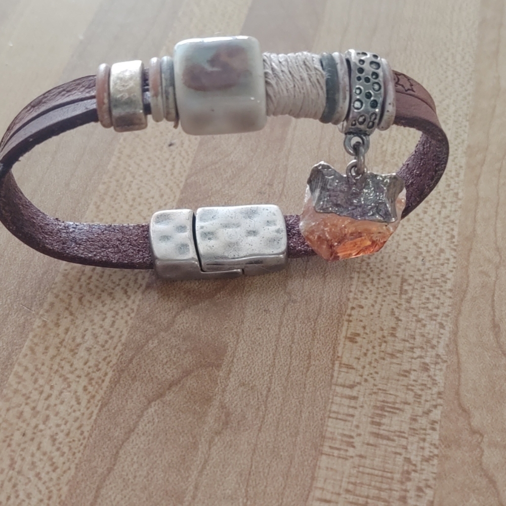 Boho Amber bracelet